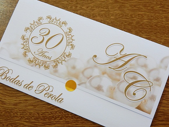 Convite Bodas De Pérola Convite Bodas De Pérola