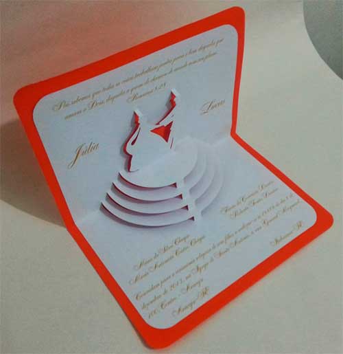 Convite De Casamento 3d Ou Pop Up Convite De Casamento 3d Ou Pop Up
