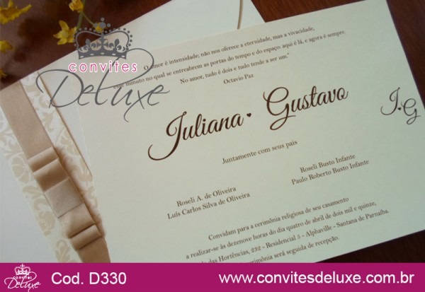 Convite De Casamento Tradicional E Elegante Convite De Casamento Tradicional E Elegante