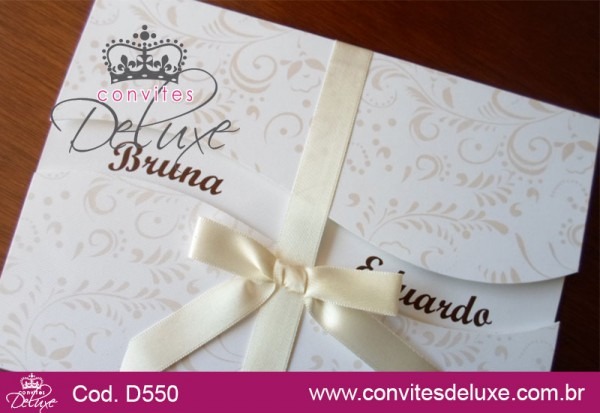 Convite De Casamento Clássico E Elegante Com Arabescos Convite De Casamento Clássico E Elegante Com Arabescos