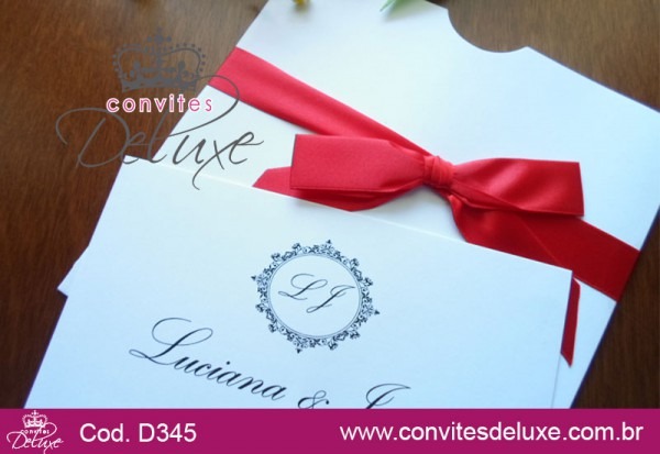 Convite De Casamento Clássico E Elegante Vermelho Convite De Casamento Clássico E Elegante Vermelho