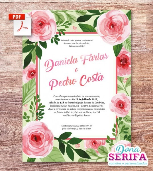 Convite De Casamento Pdf Arte Digital No Elo7 Convite De Casamento Pdf Arte Digital No Elo7