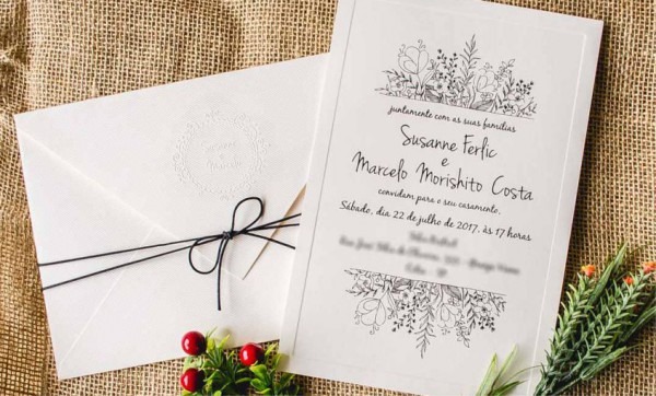 Convite De Casamento Simples Convite De Casamento Simples