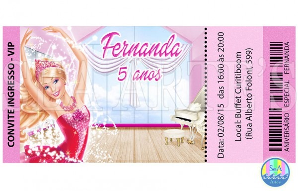 Convite Digital Barbie Sapatilha Mágica No Elo7 Convite Digital Barbie Sapatilha Mágica No Elo7