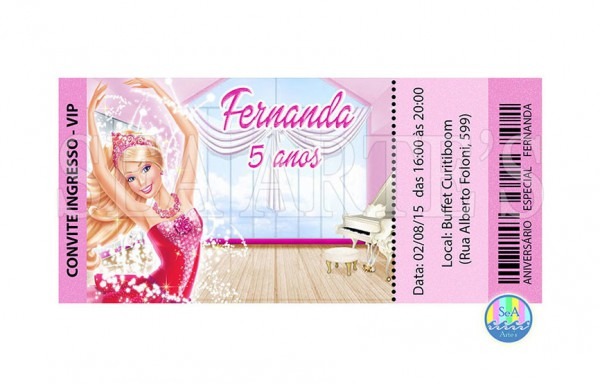 Convite Digital Barbie Sapatilha Mágica No Elo7 Convite Digital Barbie Sapatilha Mágica No Elo7