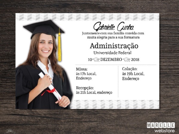 Convite Digital Formatura ~ 15x10 Convite Digital Formatura ~ 15x10
