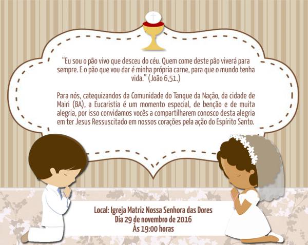 35 Convites De Primeira Comunhão Para Meninos E Meninas â Modelos 35 Convites De Primeira Comunhão Para Meninos E Meninas â Modelos