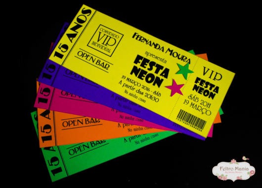 Convite Festa Neon â 40 Ideias P Impressionar Os Convidados! Convite Festa Neon â 40 Ideias P Impressionar Os Convidados!