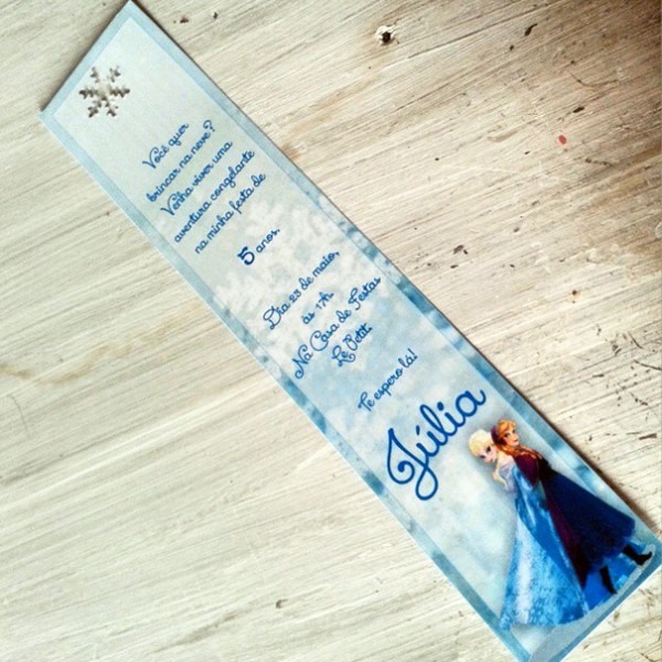 Convite Frozen Marcador De Livros No Elo7 Convite Frozen Marcador De Livros No Elo7