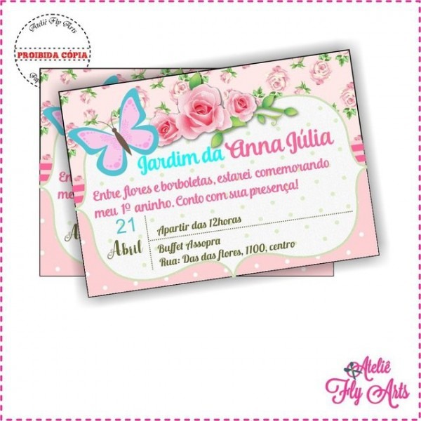 Convite Jardim Das Flores E Borboletas Convite Jardim Das Flores E Borboletas