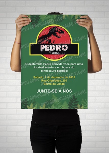 Convite Digital Jurassic Park No Elo7 Convite Digital Jurassic Park No Elo7