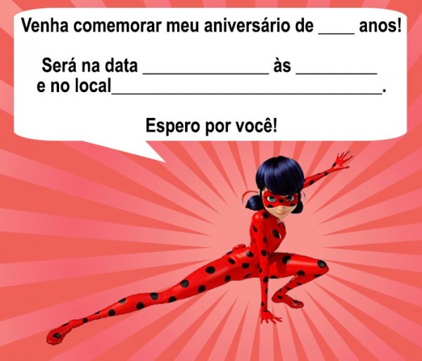 Convite Ladybug  60 Modelos FantÃ¡sticos Para Se Inspirar, Confira!