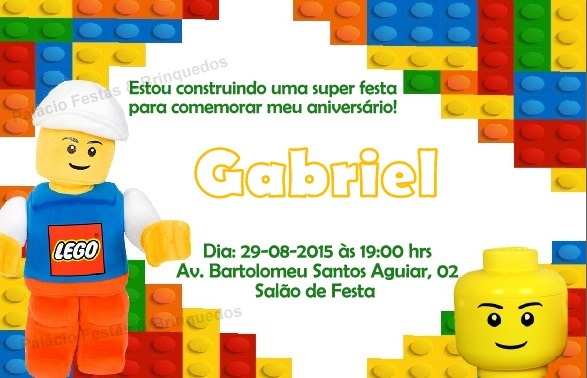 Convite Lego No Elo7 Convite Lego No Elo7