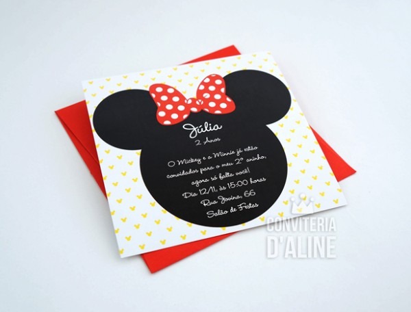 Convite Minnie Convite Minnie