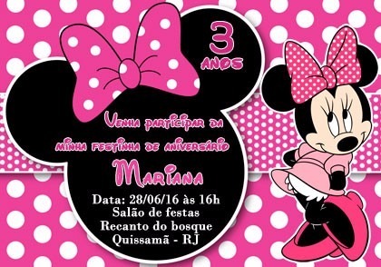 Convite Minnie Rosa 50 Inspirações & Modelos Para Imprimir Grátis Convite Minnie Rosa 50 Inspirações & Modelos Para Imprimir Grátis