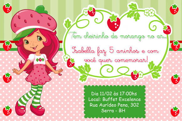 Convite Moranguinho No Elo7 Convite Moranguinho No Elo7