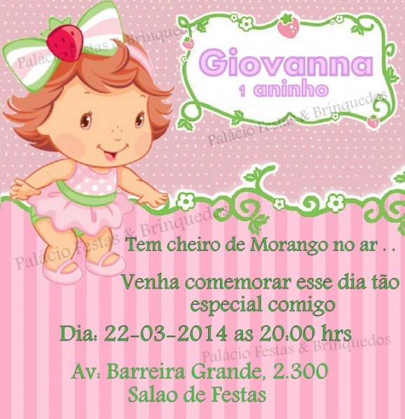 Convite Moranguinho Baby No Elo7 Convite Moranguinho Baby No Elo7