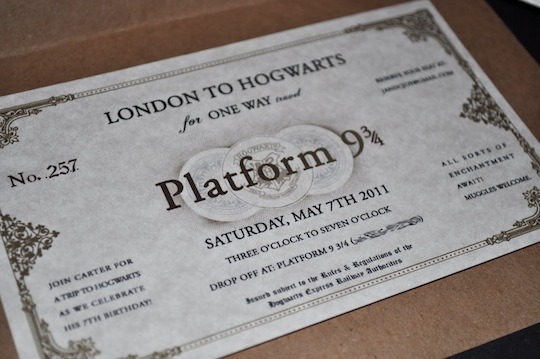 Convite Para Festa Infantil Com O Tema De Harry Potter