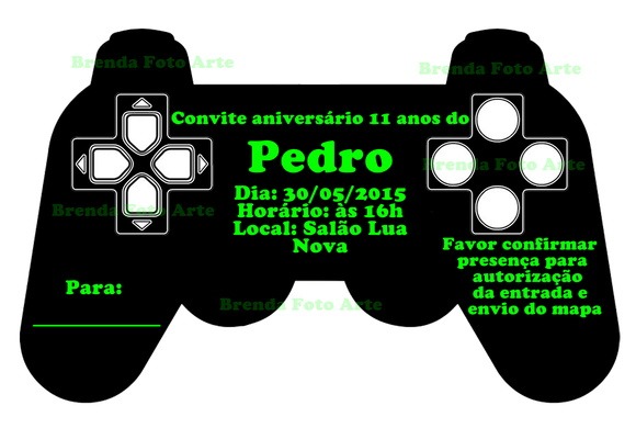 Convite Digital Video Game No Elo7 Convite Digital Video Game No Elo7