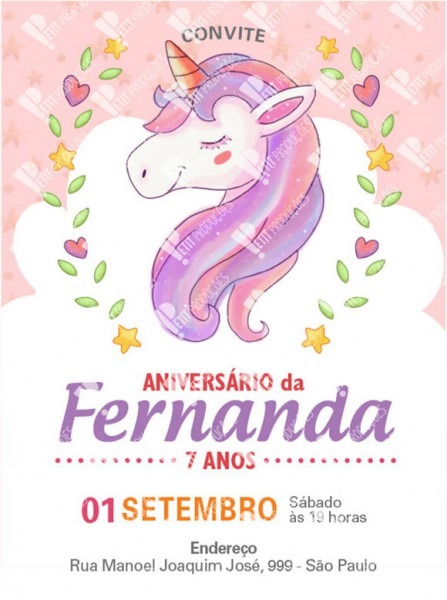 Convite Digital Unicórnio (whatsapp) No Elo7 Convite Digital Unicórnio (whatsapp) No Elo7
