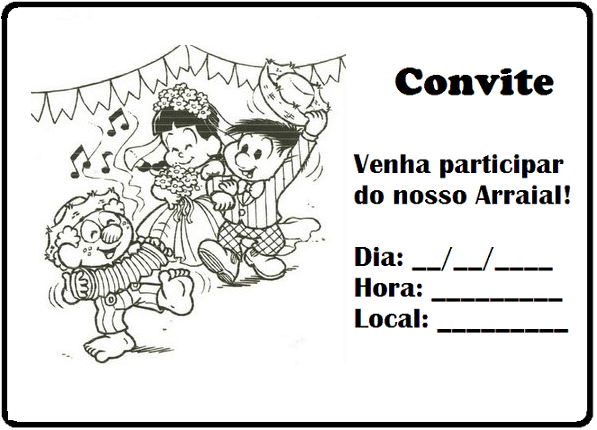 Convites Para Festa Junina Para Imprimir â SÃ Escola