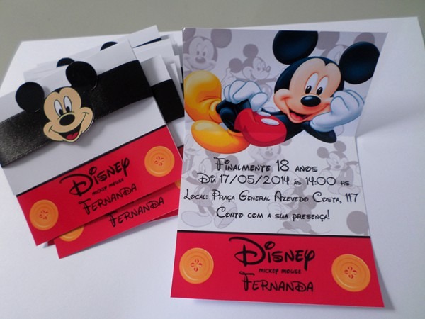 Convites Personalizados Mickey No Elo7