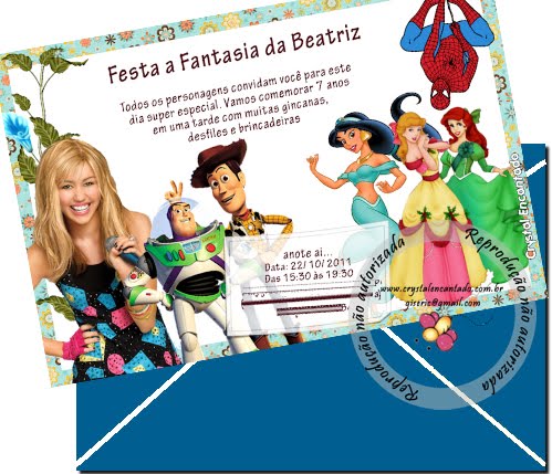 Crystal Encantado Convite Festa A Fantasia Crystal Encantado Convite Festa A Fantasia