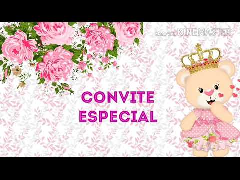 Convite Animado Ursinha Princesa Pronto Para Baixar E Editar Convite Animado Ursinha Princesa Pronto Para Baixar E Editar
