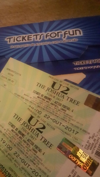Ingressos Convites Show U2 Joshua Tree 22 10 Pista Inteira Ingressos Convites Show U2 Joshua Tree 22 10 Pista Inteira
