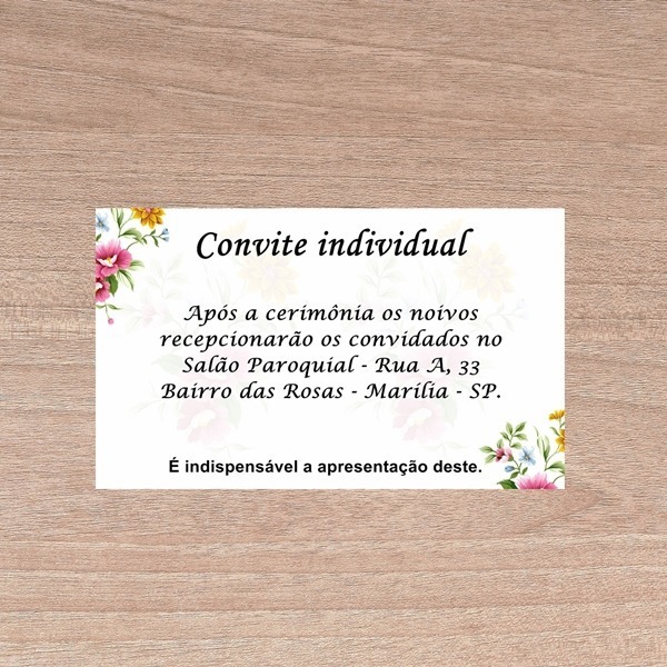 Kit 150 Convite Individual Casamento Frete Grátis Kit 150 Convite Individual Casamento Frete Grátis