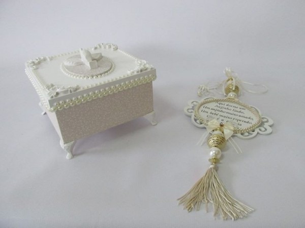 Conjunto Caixa Convite Para Padrinhos De Batizado + Escapulário Conjunto Caixa Convite Para Padrinhos De Batizado + Escapulário