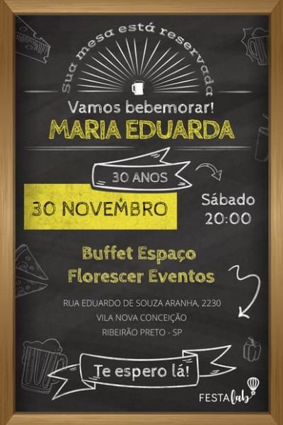 Convite Boteco Convite Boteco