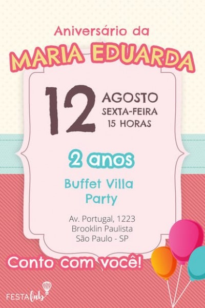 Convite De Aniversário Convite De Aniversário