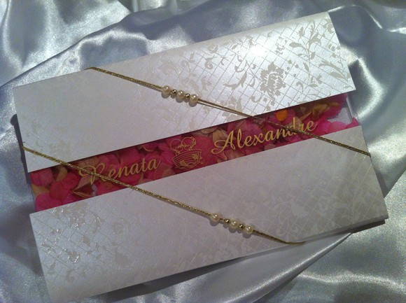 Convite De Casamento Com Pétalas Rosa No Elo7 Convite De Casamento Com Pétalas Rosa No Elo7