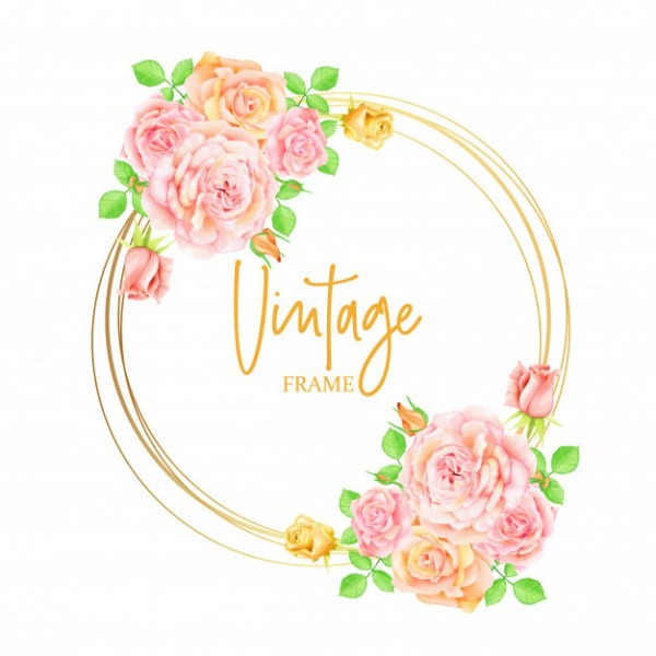 Rosas Cor De Rosa Flores Convite De Casamento Com Moldura Dourada Rosas Cor De Rosa Flores Convite De Casamento Com Moldura Dourada