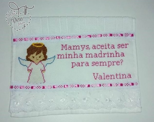 Toalha Convite Para Madrinha No Elo7 Toalha Convite Para Madrinha No Elo7