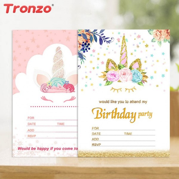 Tronzo Unicórnio Decoração 10 Pcs Cartão Convites De Casamento Tronzo Unicórnio Decoração 10 Pcs Cartão Convites De Casamento