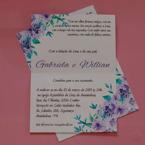 100 Convite De Casamento Lilás Diferente Barato Moderno Roxo 100 Convite De Casamento Lilás Diferente Barato Moderno Roxo