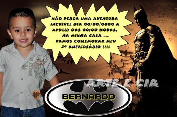 Convite Batman Convite Batman