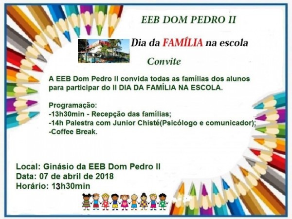 Eeb Dom Pedro Ii De Caibi Realiza Dia Da FamÃlia Na Escola Eeb Dom Pedro Ii De Caibi Realiza Dia Da FamÃlia Na Escola