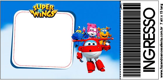 Convite Ingresso Super Wings Convite Ingresso Super Wings