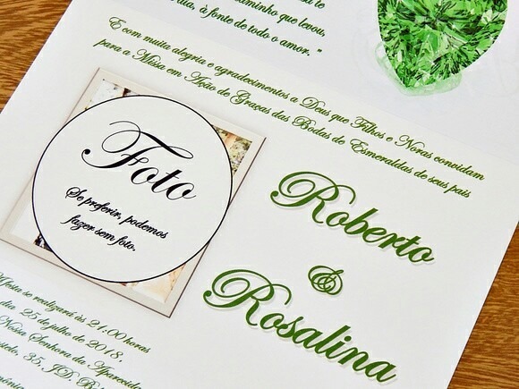 50 Convite Bodas Esmeraldas 50 Convite Bodas Esmeraldas