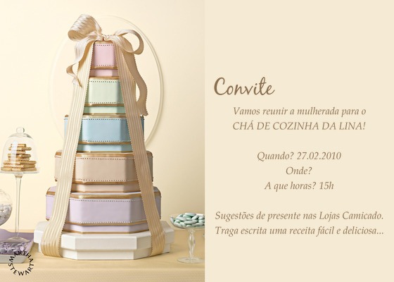 Ch De Cozinha, Online Invitations & Cards By Pingg Com