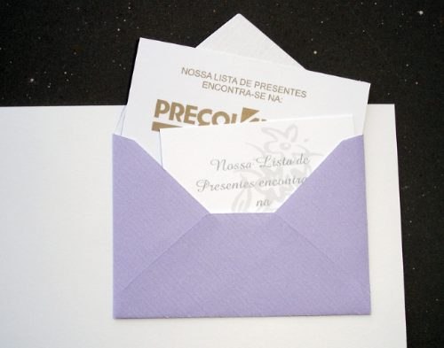 70 Mini Envelopes Convite Individual