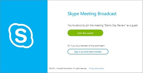 Participar De Uma Transmissão De Reunião Do Skype Participar De Uma Transmissão De Reunião Do Skype
