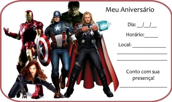 Resultado De Imagem Para Convite Vingadores Resultado De Imagem Para Convite Vingadores
