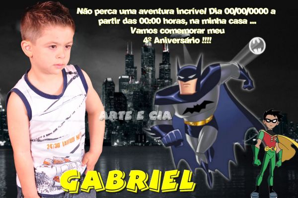Convite Batman Convite Batman