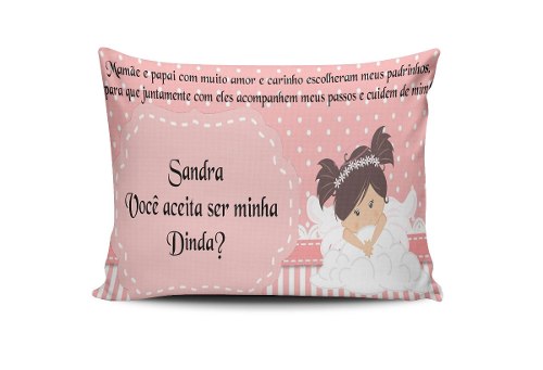 Almofada Convite Dindo Dinda Batizado Padrinhos Batismo 3 Almofada Convite Dindo Dinda Batizado Padrinhos Batismo 3