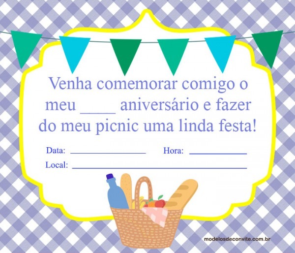 Convite Picnic Com Modelos Para Imprimir! â Modelos De Convite Convite Picnic Com Modelos Para Imprimir! â Modelos De Convite