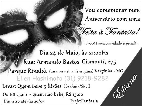 Convite Festa A Fantasia Convite Festa A Fantasia